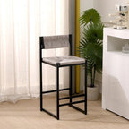 Bar Stools Set of 2 Paper Rope Weave Dining Chairs