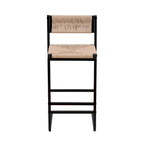 Bar Stools Set of 2 Paper Rope Weave Dining Chairs