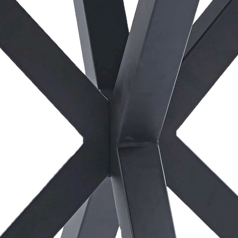 Modern Minimalist Round Dining Table with MDF Top and Metal Legs