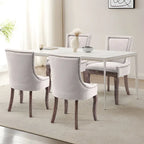 Traditional Tufted Ultra Upholstered Wingback Dining Chair Set of 4