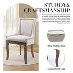 Traditional Tufted Ultra Upholstered Wingback Dining Chair Set of 4