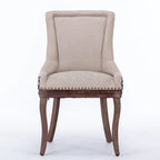 Traditional Tufted Ultra Upholstered Wingback Dining Chair Set of 4