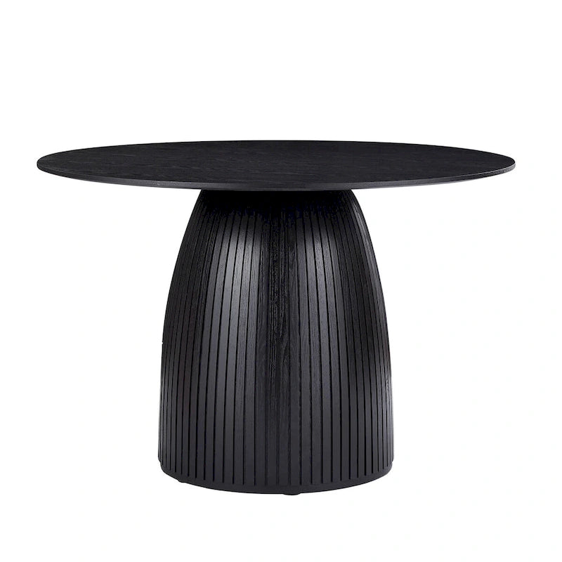 Round Dining Table Kitchen Table Small Space Dining Table MDF for 4-6 People - D 47.24  x H 49.63