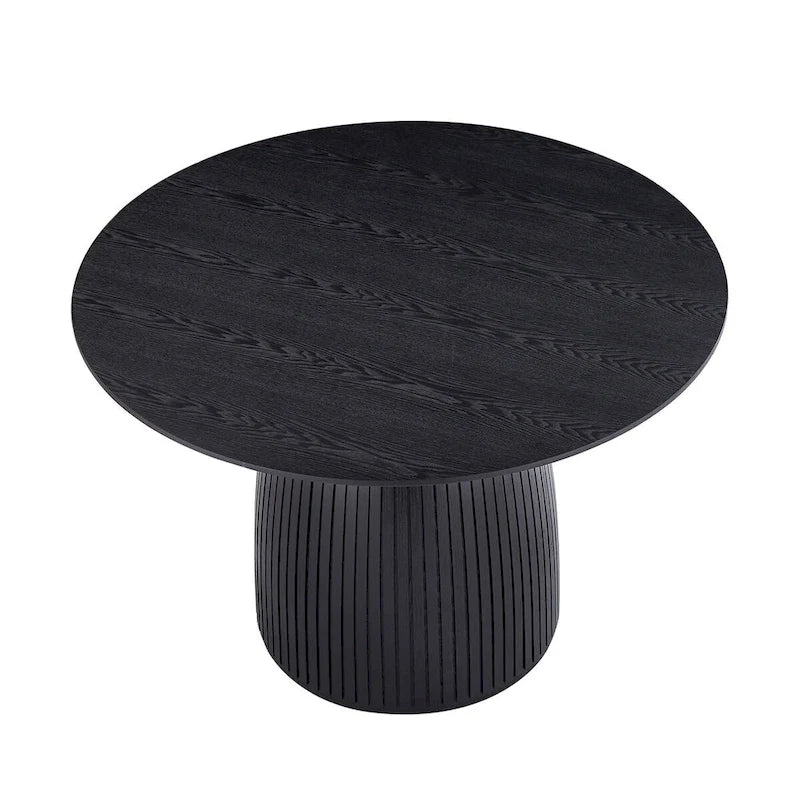 Round Dining Table Kitchen Table Small Space Dining Table MDF for 4-6 People - D 47.24  x H 49.63