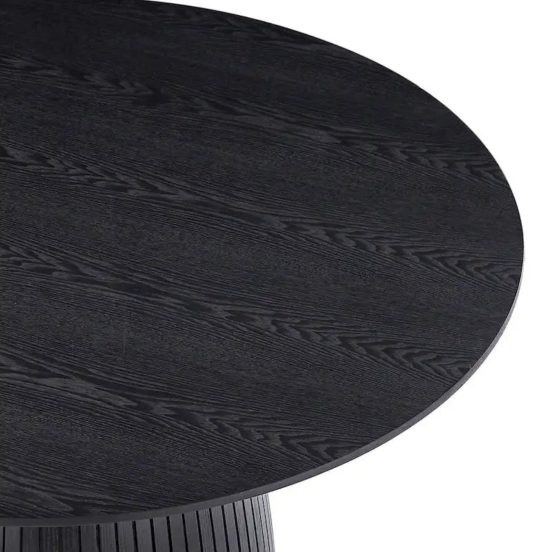 Round Dining Table Kitchen Table Small Space Dining Table MDF for 4-6 People - D 47.24  x H 49.63