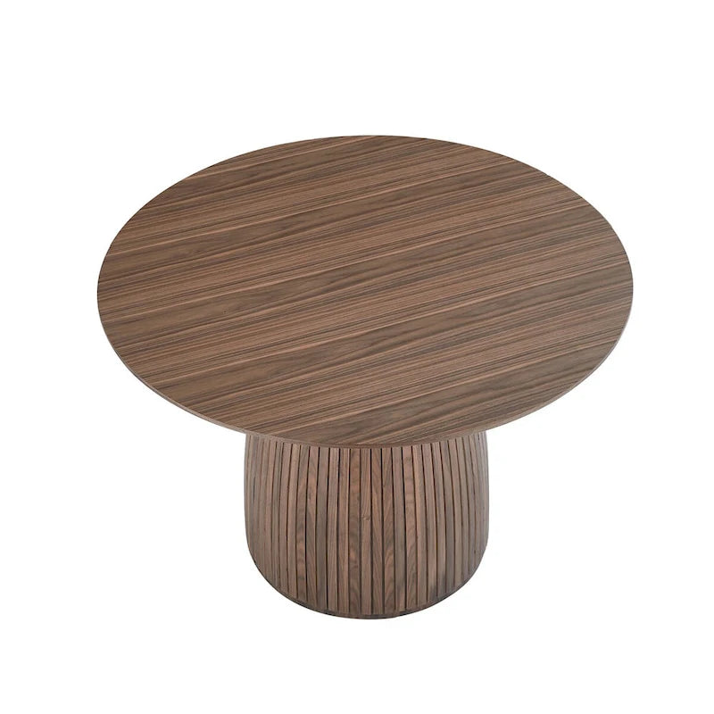 Round Dining Table Kitchen Table Small Space Dining Table MDF for 4-6 People - D 47.24  x H 49.63