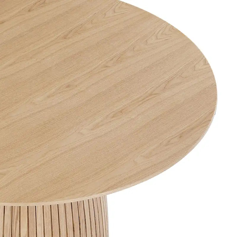Round Dining Table Kitchen Table Small Space Dining Table MDF for 4-6 People - D 47.24  x H 49.63