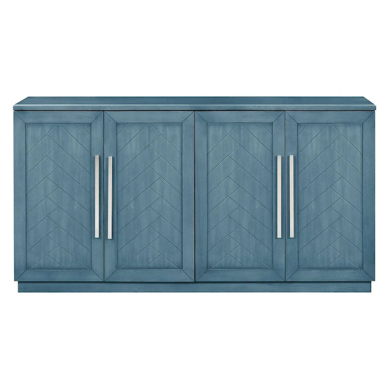 60  Dining Buffet And Sideboard with 4 Doors, Adjustable Shelves, and Handles