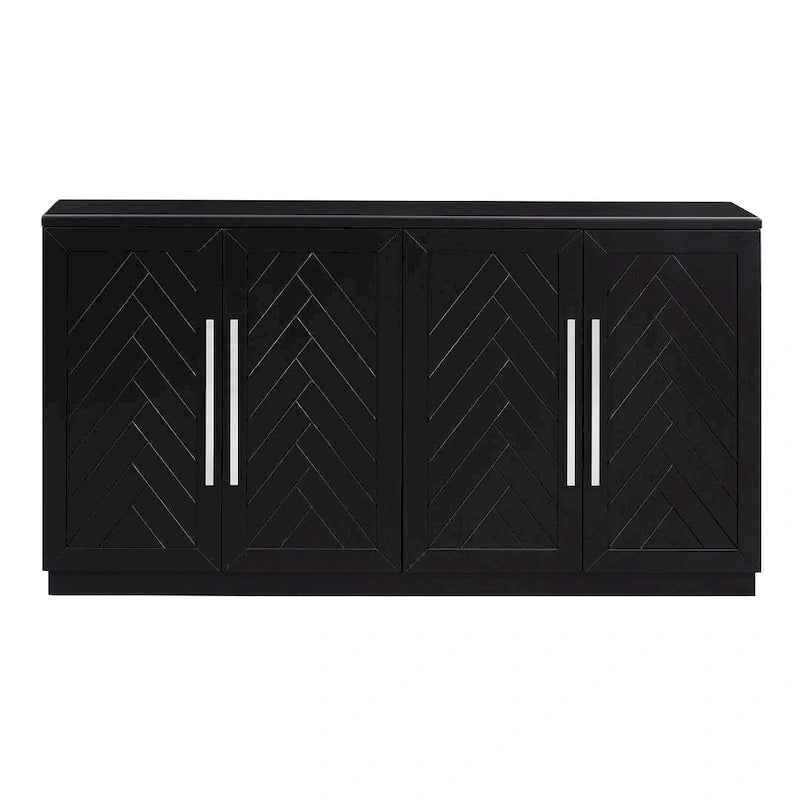 60  Dining Buffet And Sideboard with 4 Doors, Adjustable Shelves, and Handles