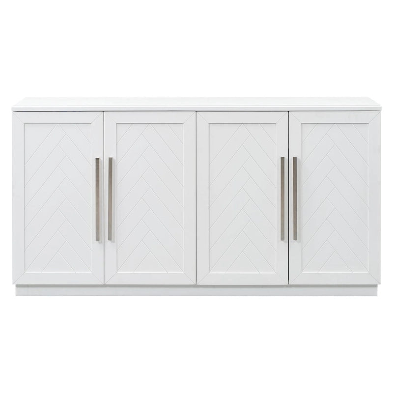 60  Dining Buffet And Sideboard with 4 Doors, Adjustable Shelves, and Handles