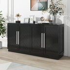 60  Dining Buffet And Sideboard with 4 Doors, Adjustable Shelves, and Handles