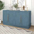 60  Dining Buffet And Sideboard with 4 Doors, Adjustable Shelves, and Handles