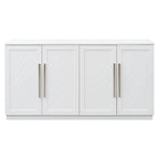 60  Dining Buffet And Sideboard with 4 Doors, Adjustable Shelves, and Handles