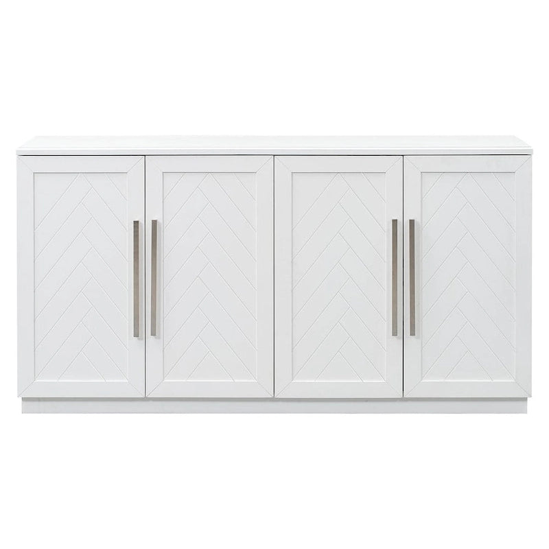 60  Dining Buffet And Sideboard with 4 Doors, Adjustable Shelves, and Handles