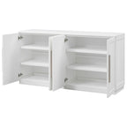 60  Dining Buffet And Sideboard with 4 Doors, Adjustable Shelves, and Handles
