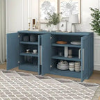 60  Dining Buffet And Sideboard with 4 Doors, Adjustable Shelves, and Handles