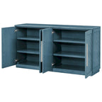 60  Dining Buffet And Sideboard with 4 Doors, Adjustable Shelves, and Handles