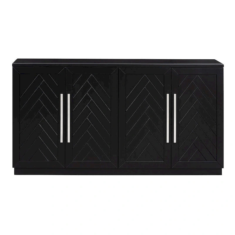 60  Dining Buffet And Sideboard with 4 Doors, Adjustable Shelves, and Handles