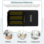 60  Dining Buffet And Sideboard with 4 Doors, Adjustable Shelves, and Handles