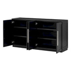 60  Dining Buffet And Sideboard with 4 Doors, Adjustable Shelves, and Handles