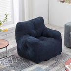 Mieres Faux Fur Fabric Bean Bag Chair, Floor Sofa For Living Room, Bedroom Lazy Sofa