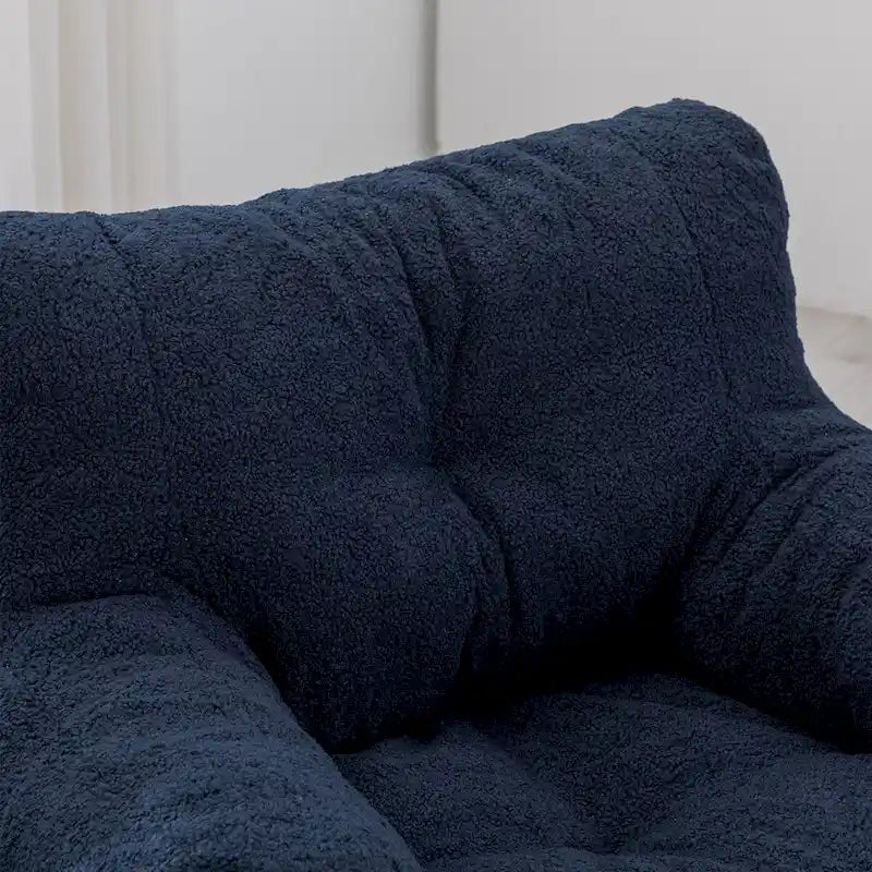 Mieres Faux Fur Fabric Bean Bag Chair, Floor Sofa For Living Room, Bedroom Lazy Sofa