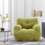 Mieres Faux Fur Fabric Bean Bag Chair, Floor Sofa For Living Room, Bedroom Lazy Sofa