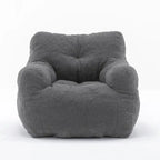 Mieres Faux Fur Fabric Bean Bag Chair, Floor Sofa For Living Room, Bedroom Lazy Sofa