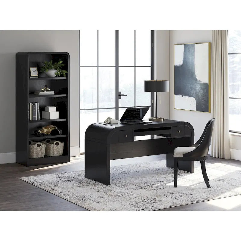Signature Design by Ashley Rowanbeck Black Home Office Desk Chair - 20 W x 24 D x 34 H