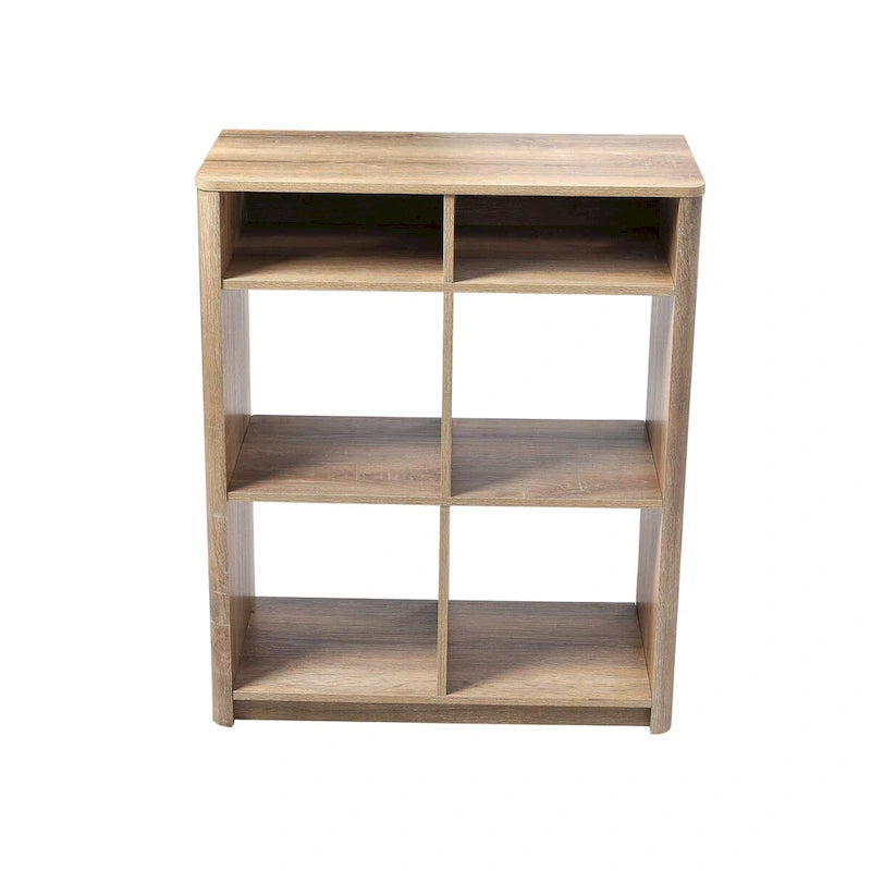Console Table Shelf with 4 Square Cube Storage Compartments