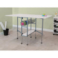  Adjustable Height Hobby and Craft Table with Drawers