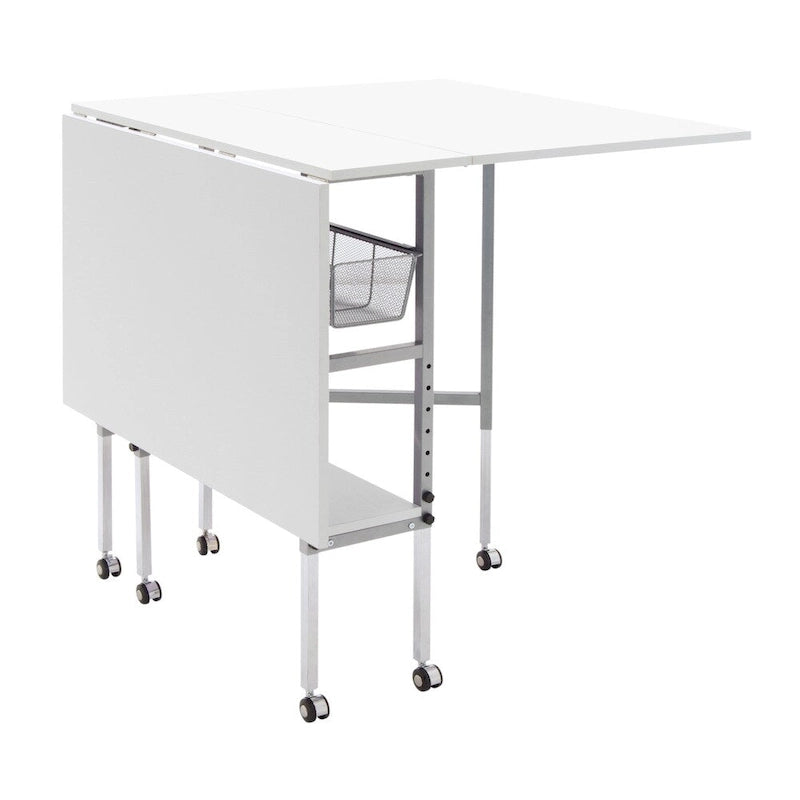 Adjustable Height Hobby and Craft Table with Drawers