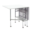 Adjustable Height Hobby and Craft Table with Drawers