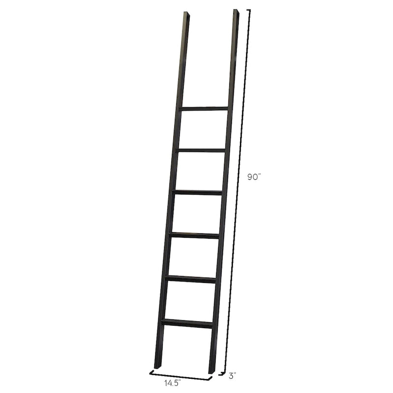 Avondale 8' Tall Bookcase Wall With Ladder, Storage Organizer, Display Shelf for Office, Brown - 80 W x 94 H x 15 D