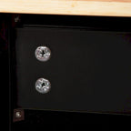 Mobile Kitchen Island & Kitchen Cart,With Extendable Rubber Wood Top and 3 Drawers - 53.93 (L) x 17 (W) x 36.22 (H