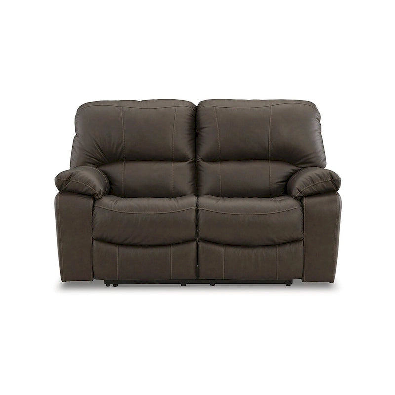 Signature Design by Ashley Leesworth Brown Reclining Power Loveseat - 65 W x 41 D x 41 H