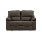 Signature Design by Ashley Leesworth Brown Reclining Power Loveseat - 65 W x 41 D x 41 H