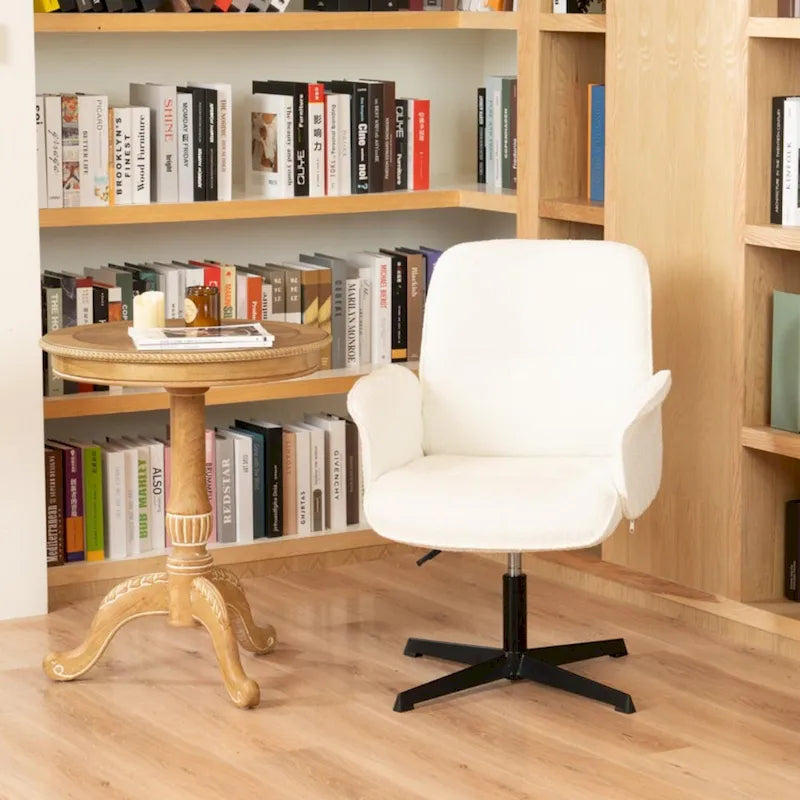 HomyLin Upholstered Accent Chair Swivel Side Chair with Armrest