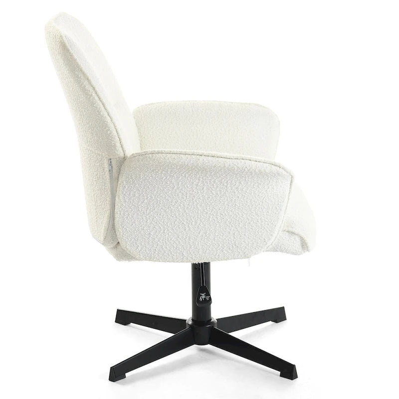 HomyLin Upholstered Accent Chair Swivel Side Chair with Armrest