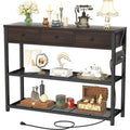 47  Entryway Table with Outlets and USB Ports - 11.8 D x 47.2 W x 31.8 H