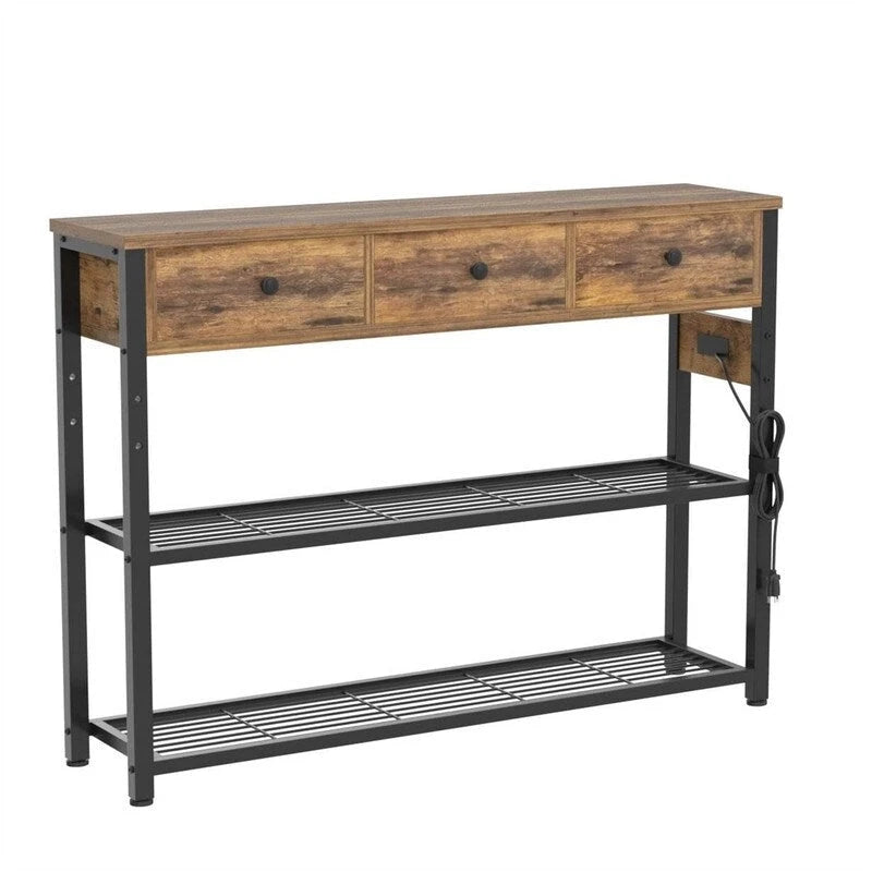 47  Entryway Table with Outlets and USB Ports - 11.8 D x 47.2 W x 31.8 H