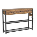 47  Entryway Table with Outlets and USB Ports - 11.8 D x 47.2 W x 31.8 H