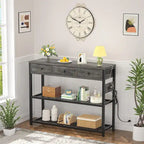 47  Entryway Table with Outlets and USB Ports - 11.8 D x 47.2 W x 31.8 H