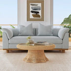 Flora Rattan Scalloped Coffee Table