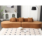 Modern Curved Terrycloth Fabric Combination Sofa No Assembly Required