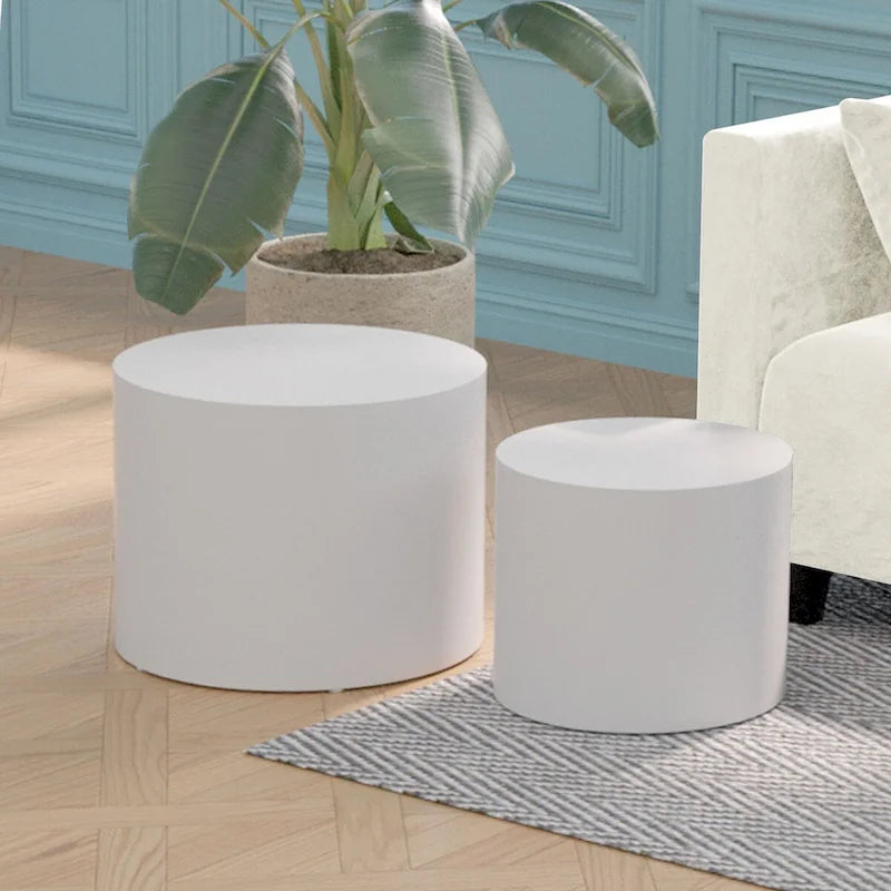Veneer side table coffee table set of 2