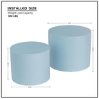 Veneer side table coffee table set of 2