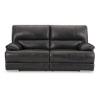 Signature Design by Ashley Mountainous Black Power Reclining Sofa - 85 W x 42 D x 42 H