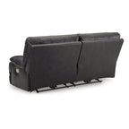 Signature Design by Ashley Mountainous Black Power Reclining Sofa - 85 W x 42 D x 42 H