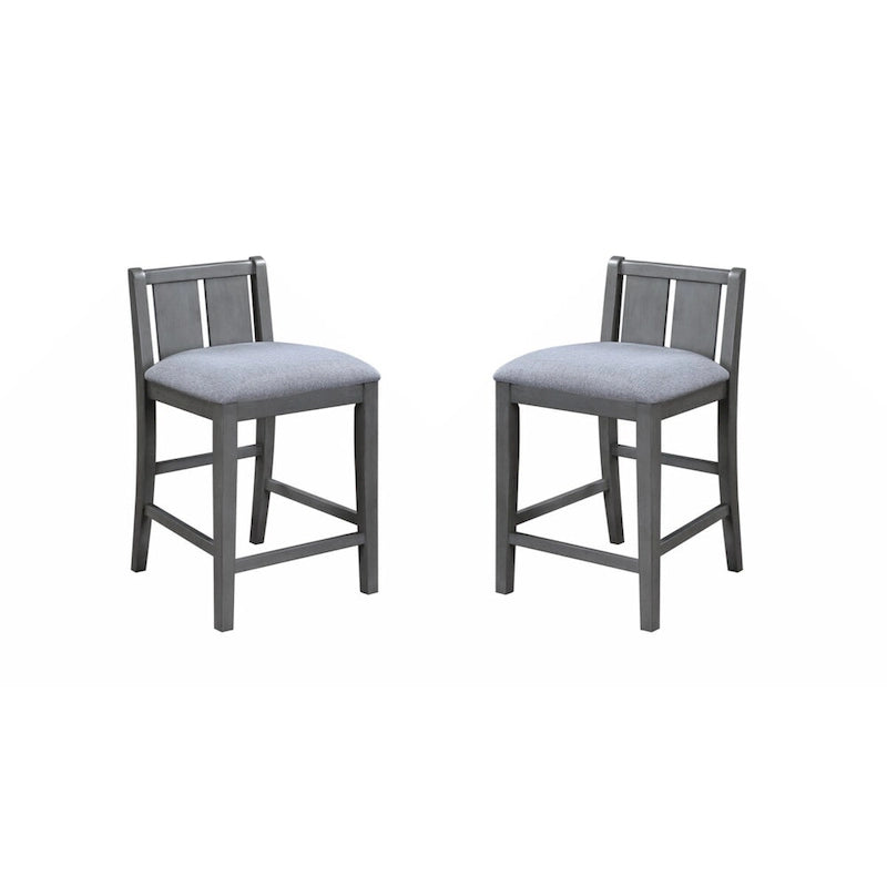 Graham 36  3-Piece Finish Small Space Counter Height Dining Table with Shelves and 2 Chairs